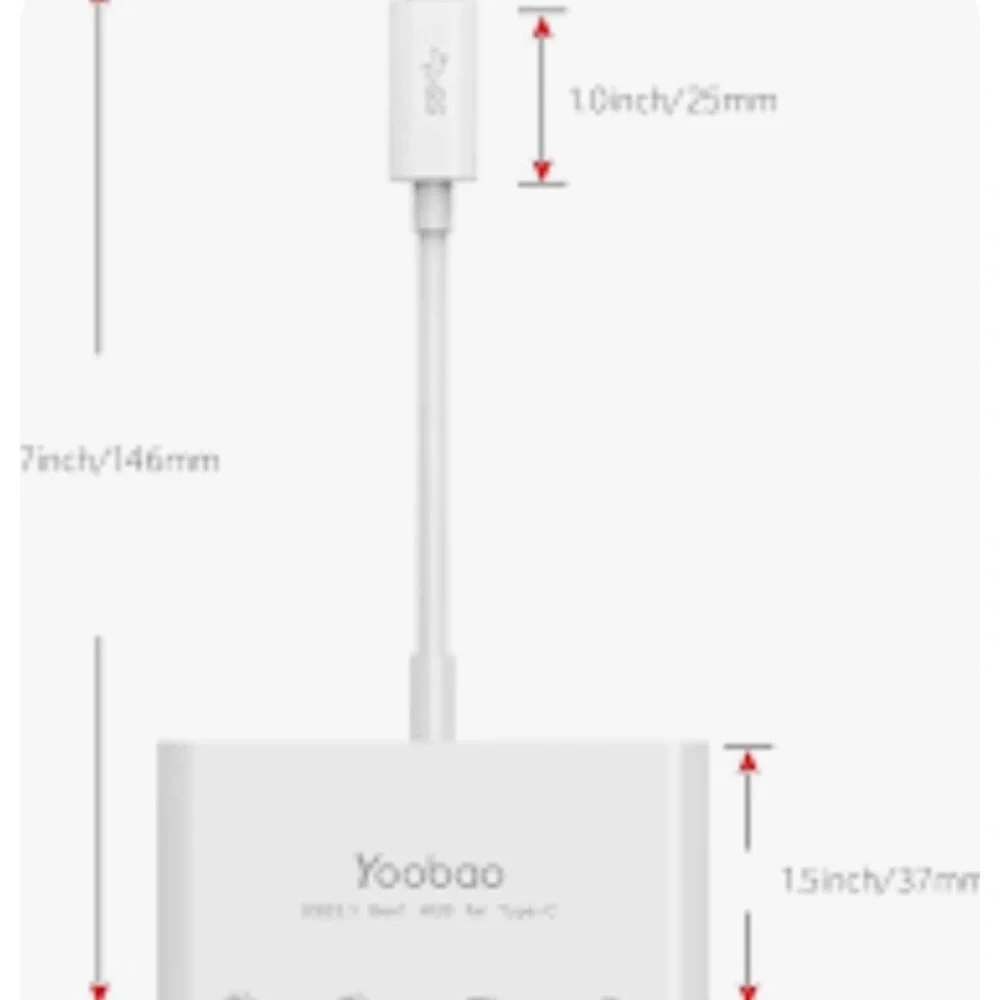 White USB-C Hub Power Adapter